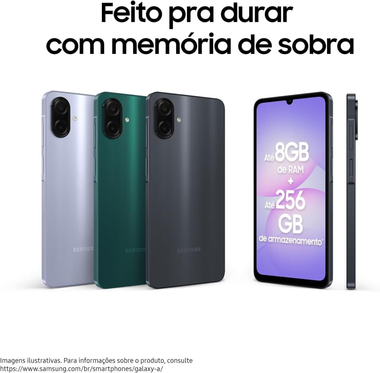 Samsung Galaxy A07 256GB 8GB 50MP Tela 6.7" Preto