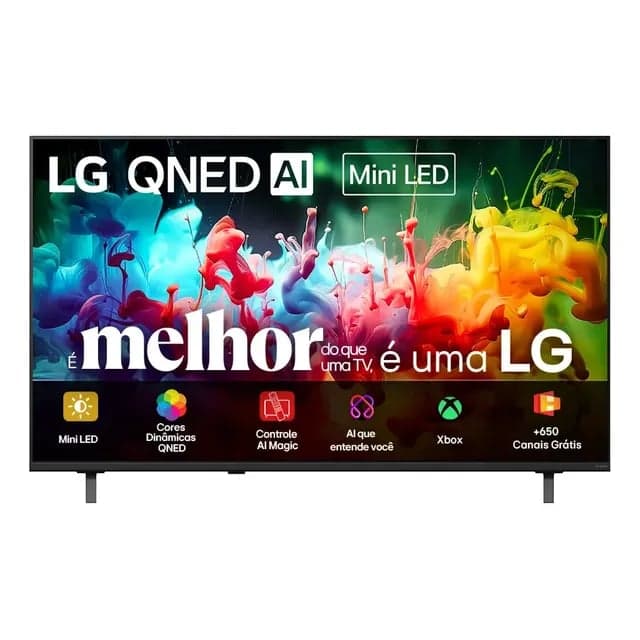 Smart TV 4K 85" LG QNED Mini LED AI QNED70 2026 Processador α7 Ger9 HDR10 Xbox Bluetooth Wi-Fi AI Search Google Gemini webOS 26 - 85QNED70BSA